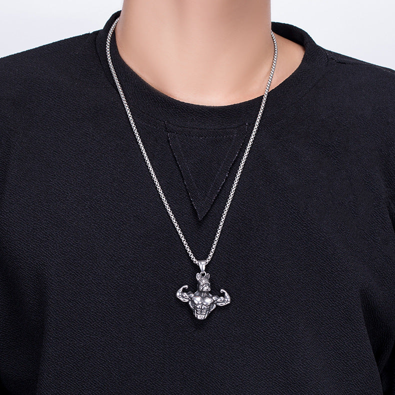 Steel Necklace - Statement Animal Necklace For Men