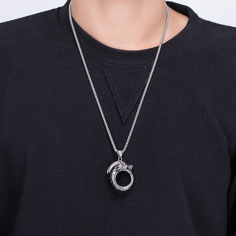 Steel Necklace - Statement Animal Necklace For Men