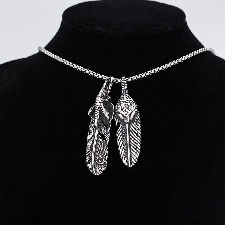 Steel Necklace - Vintage Devil Compass