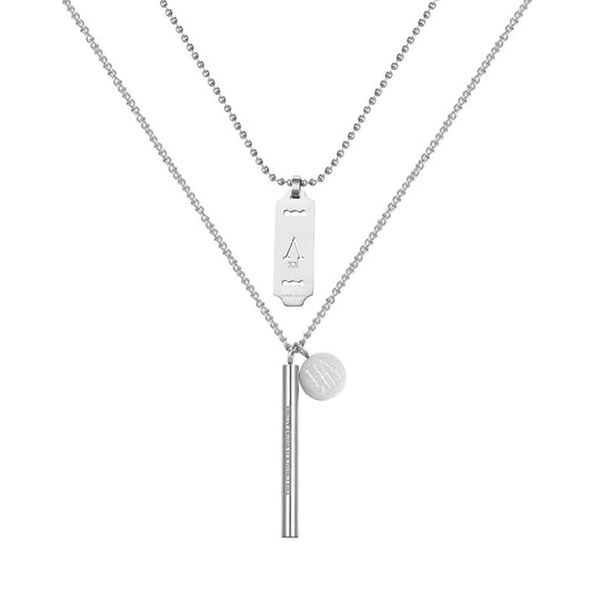 Taobao Tmall Ins Cold Harajuku Men's Necklace Pendant Set