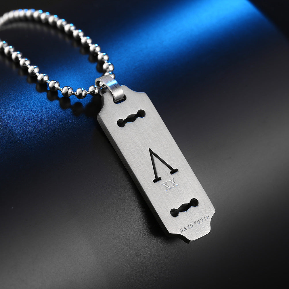 Taobao Tmall Ins Cold Harajuku Men's Necklace Pendant Set