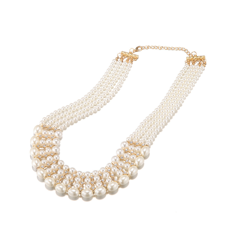Imitation Pearl Multi-layer Necklace Set from Planderful Collection - Savanna Rhythms