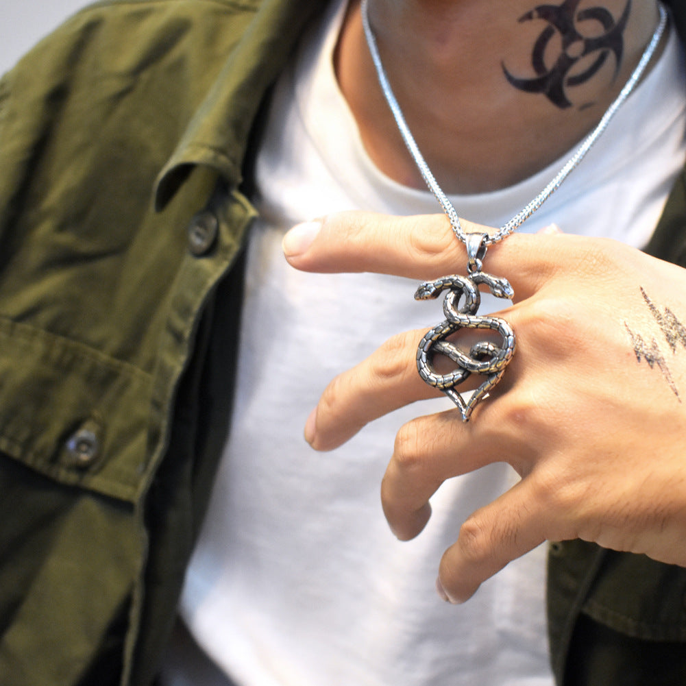 Steel Necklace - Statement Animal Necklace For Men