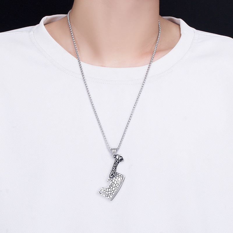 Steel Necklace – Vintage Men's Hip Hop Pendant