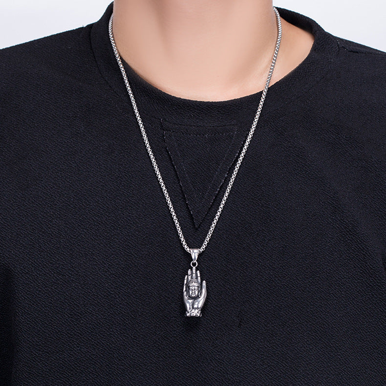 Steel Necklace – Vintage Men's Hip Hop Pendant