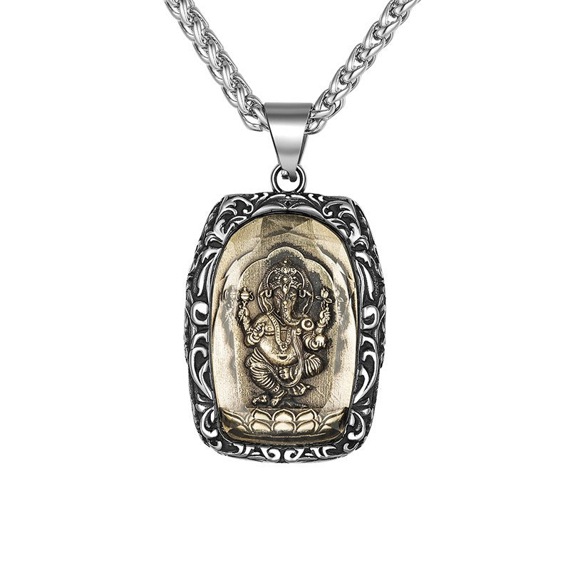 Steel Necklace – Luxury Buddha Zodiac Pendant