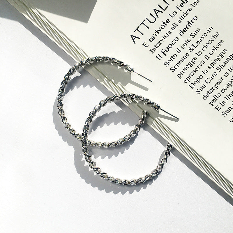 Elegant C-Shaped Alloy Earrings with Unique Design and Premium Quality Materials