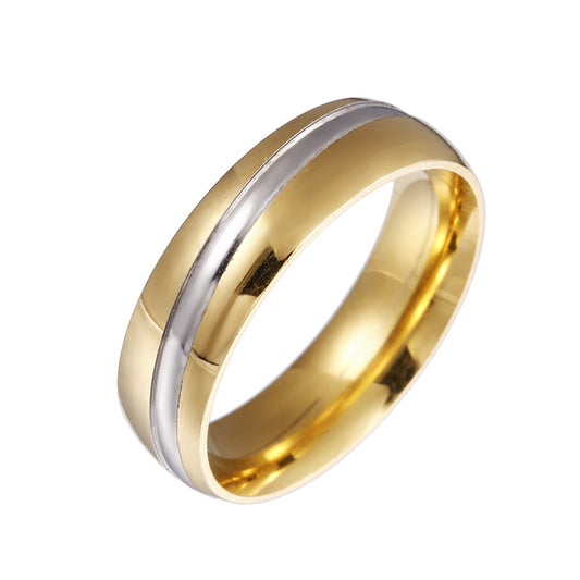 Golden Stainless Steel Couple Rings Set - Everyday Genie Collection