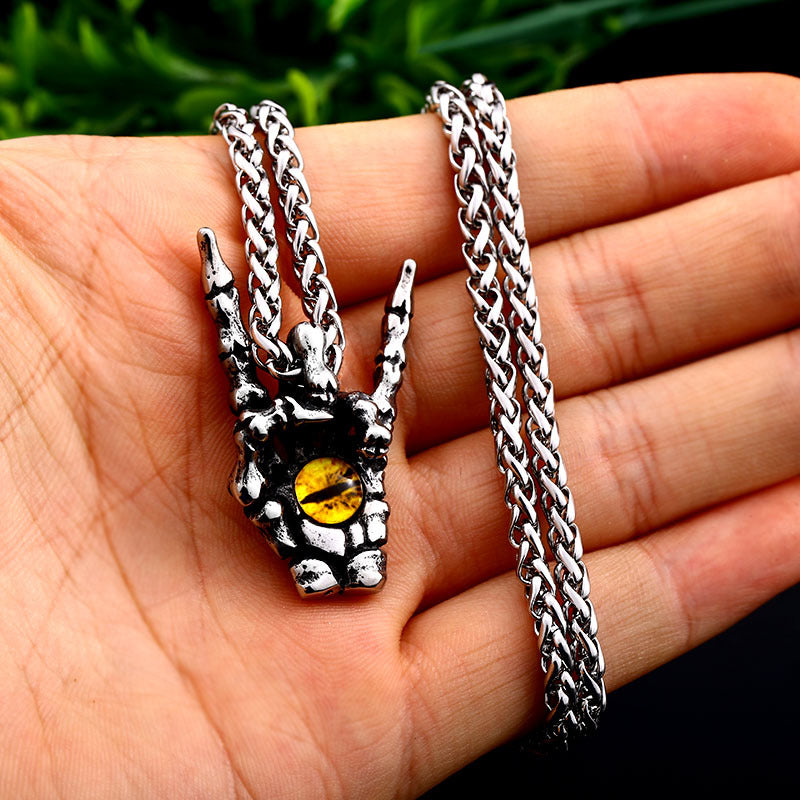 Punk-Inspired Titanium Steel Men's Pendant - Ethnic Style Jewelry Wholesale