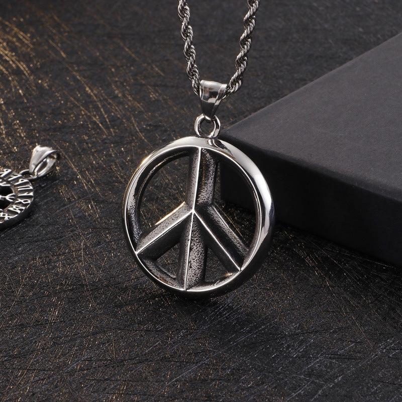 Sunflower Viking Pendant - Stainless Steel Men's Accessory