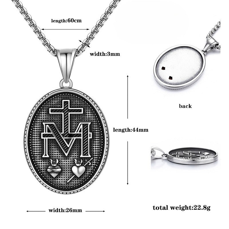 Punk Ancient Stainless Steel Pendant Necklace