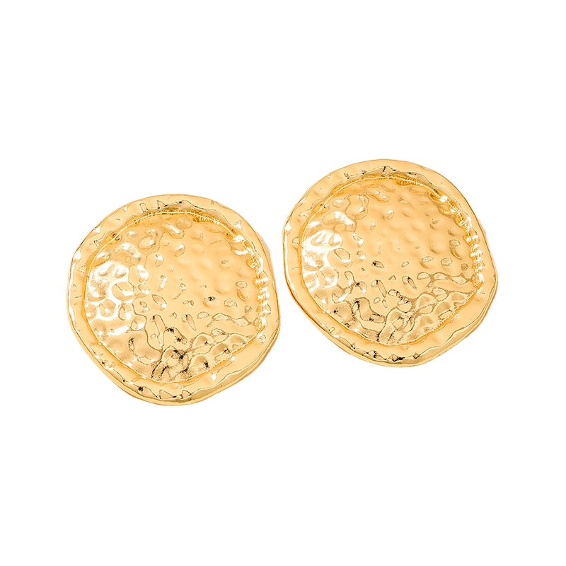 Planderful Vienna Verve Earrings – Exaggerated Metal Ripple Design