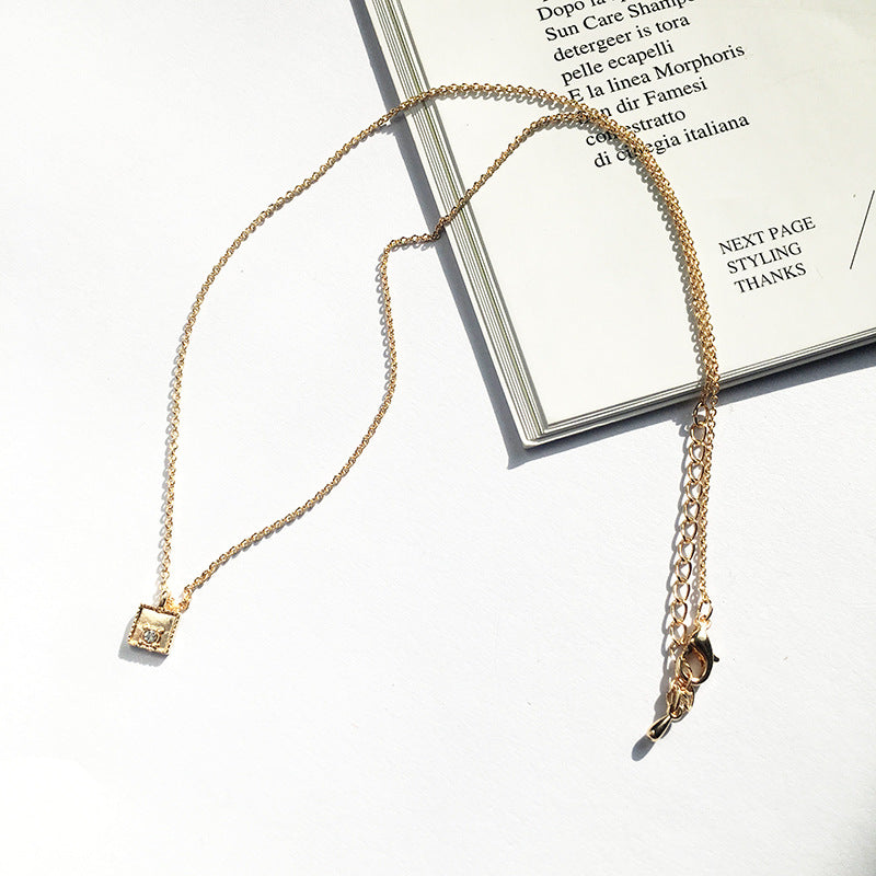 European and American Inspired Three-Layer Necklace for Women with Cross Pendant