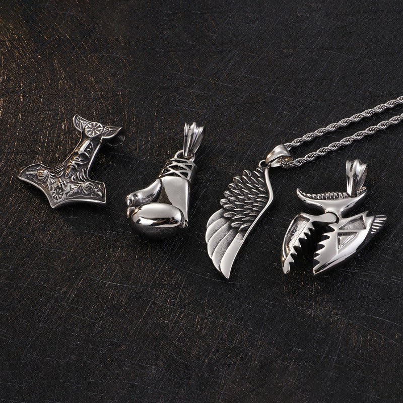 Viking Crow Men's Metal Pendant - Everyday Genie Collection