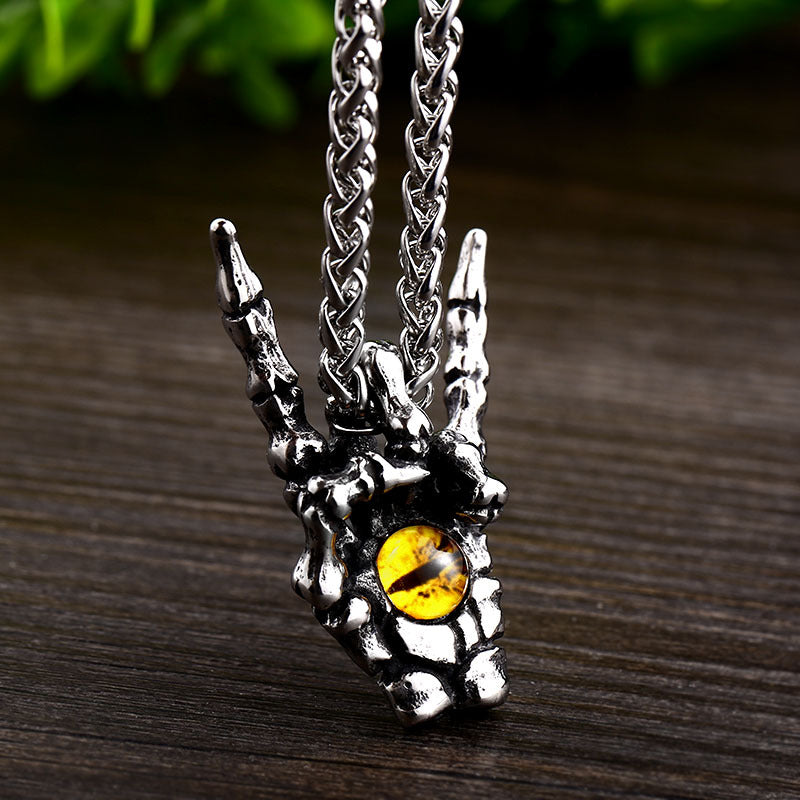 Punk-Inspired Titanium Steel Men's Pendant - Ethnic Style Jewelry Wholesale