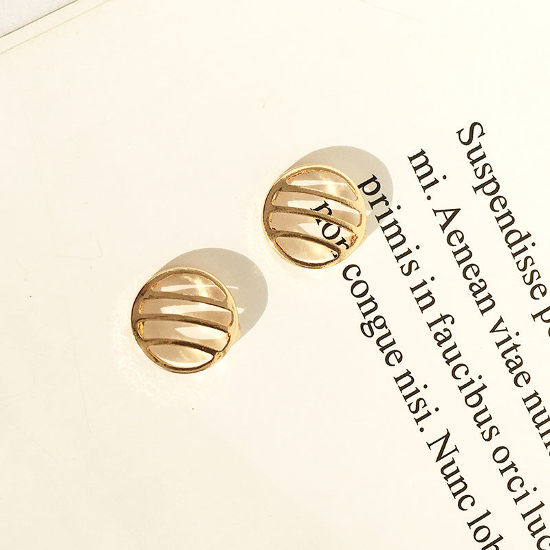 Geometric Circle Alloy Earrings - Vienna Verve Collection