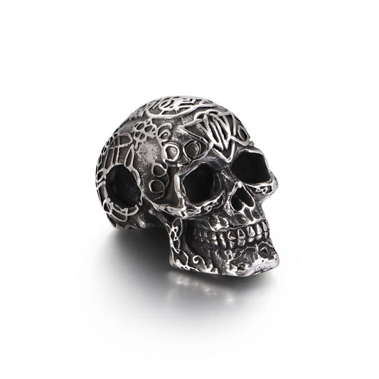 Trendy Men's Skull Pendant in Hip-Hop Style - European and American Titanium Steel Jewelry