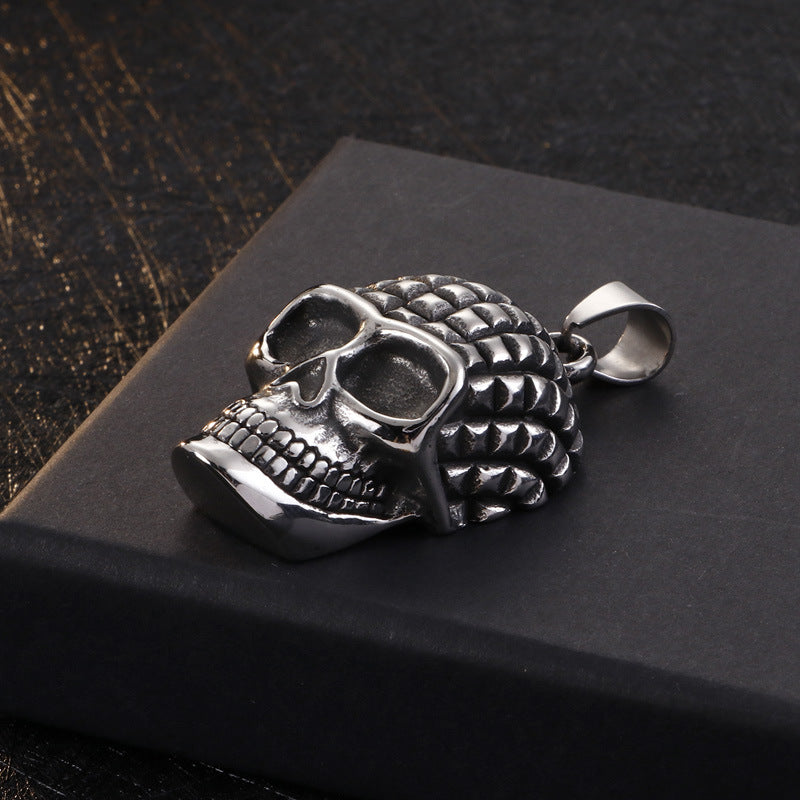 Trendy Men's Skull Pendant in Hip-Hop Style - European and American Titanium Steel Jewelry