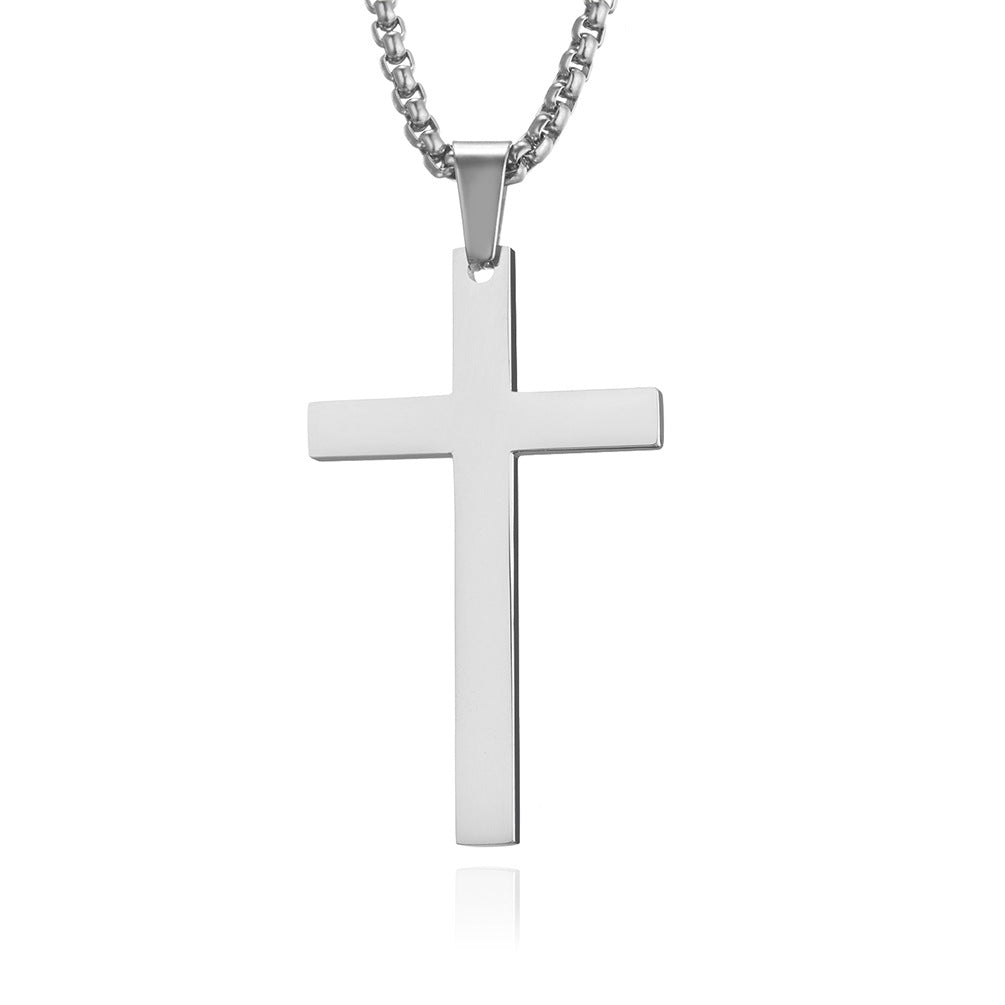 European And American Style Stainless Steel Cross Pendant Wholesale for Men