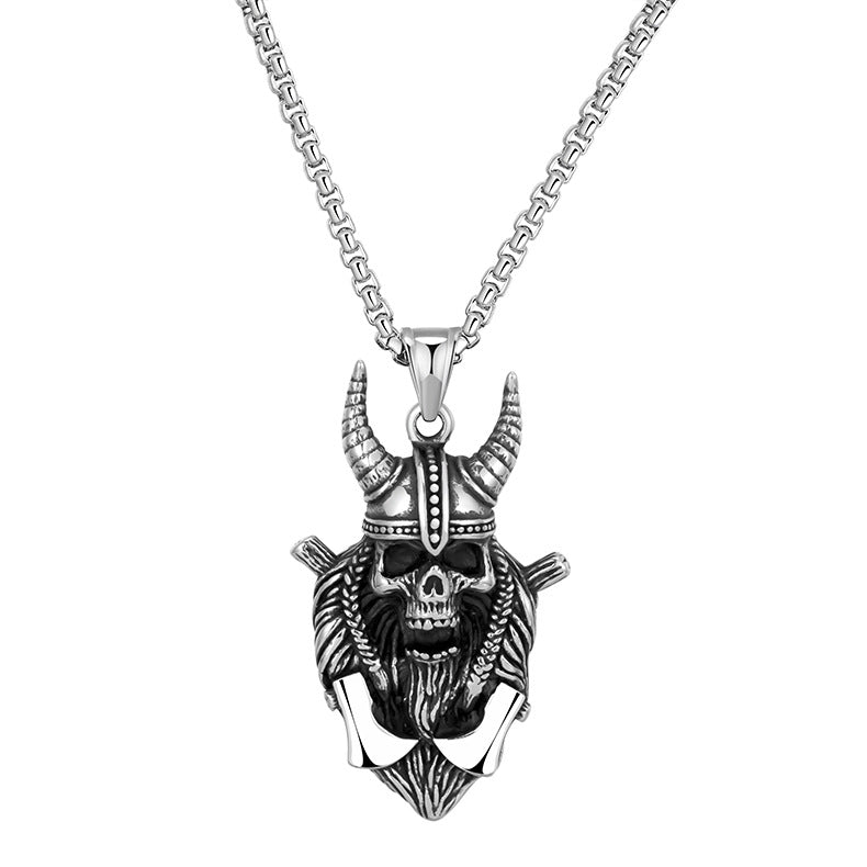 Punk Skull Stainless Steel Men's Pendant Necklace