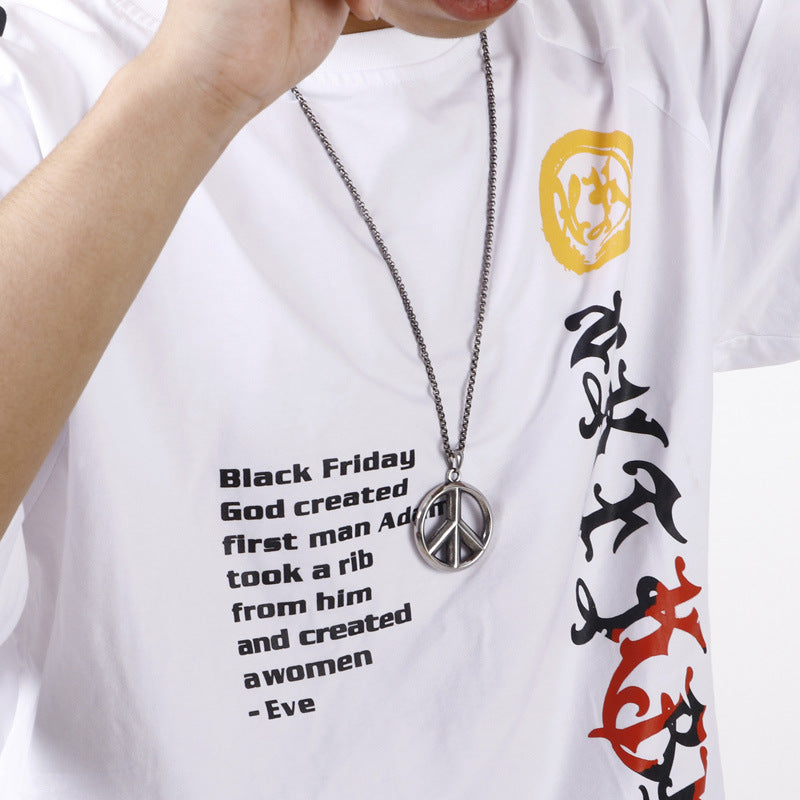 Sunflower Viking Pendant - Stainless Steel Men's Accessory