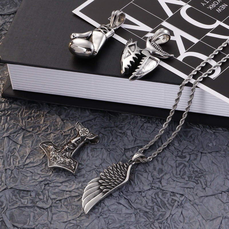 Viking Crow Men's Metal Pendant - Everyday Genie Collection