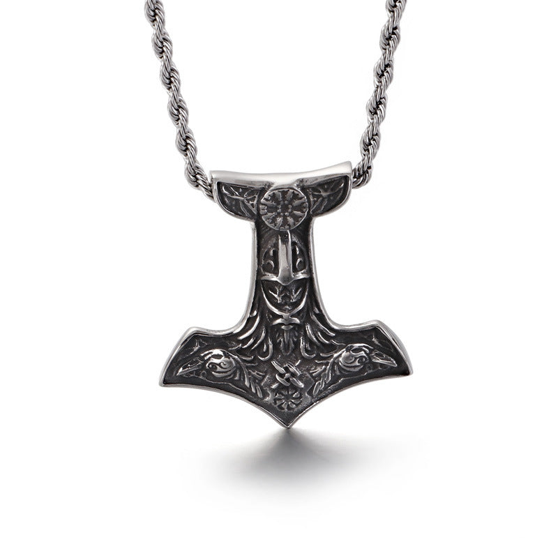 Viking Crow Men's Metal Pendant - Everyday Genie Collection