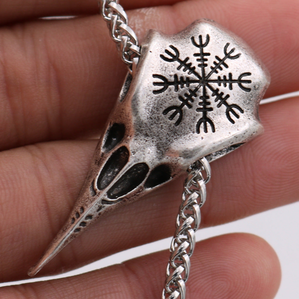 Viking Symbol Hawkbill Pendant Necklace for Men - Norse Legacy Collection