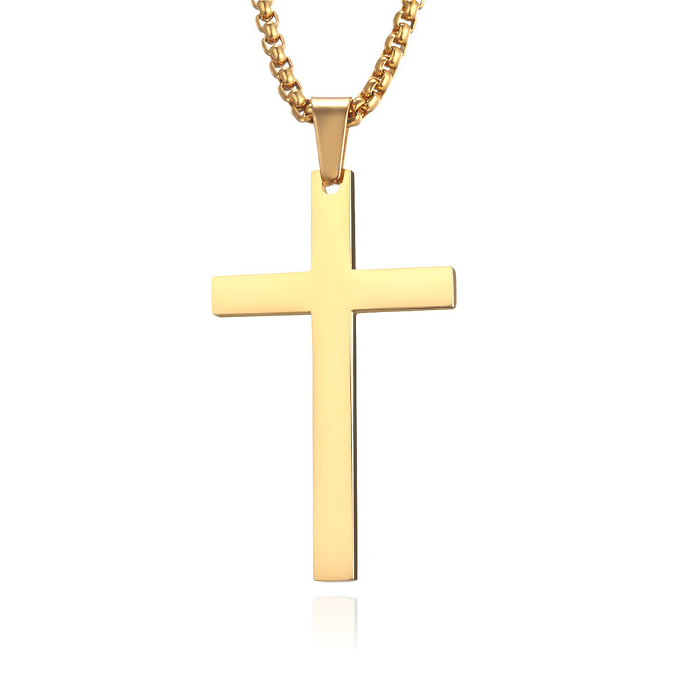 European And American Style Stainless Steel Cross Pendant Wholesale for Men