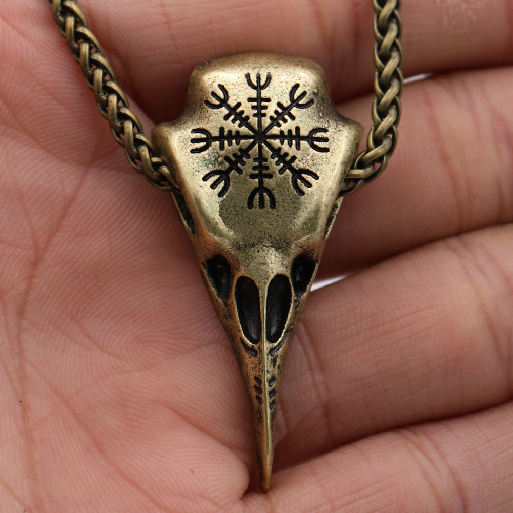 Viking Symbol Hawkbill Pendant Necklace for Men - Norse Legacy Collection