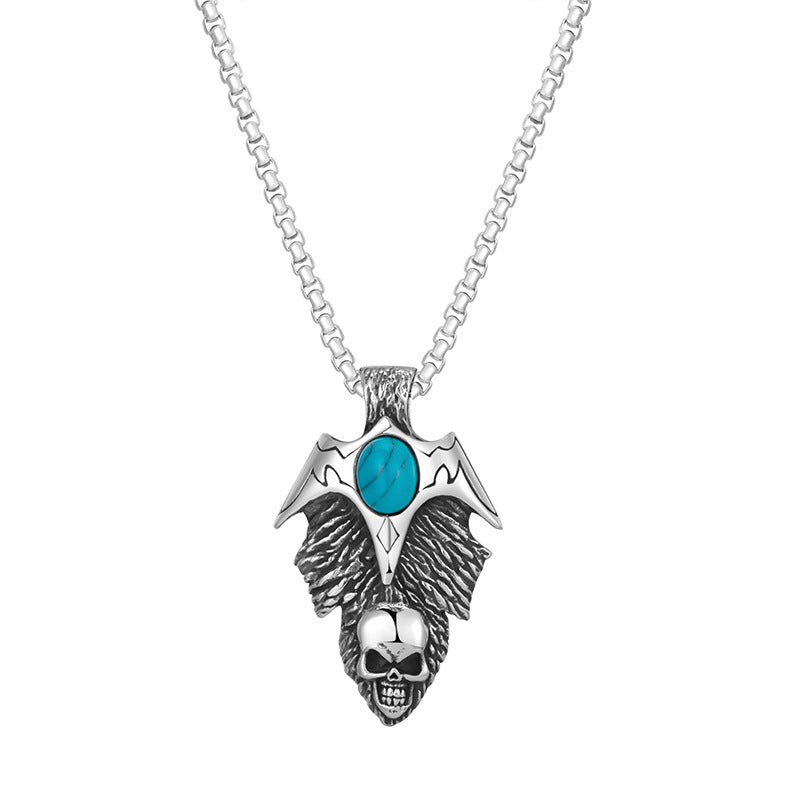 Punk Skull Stainless Steel Men's Pendant Necklace