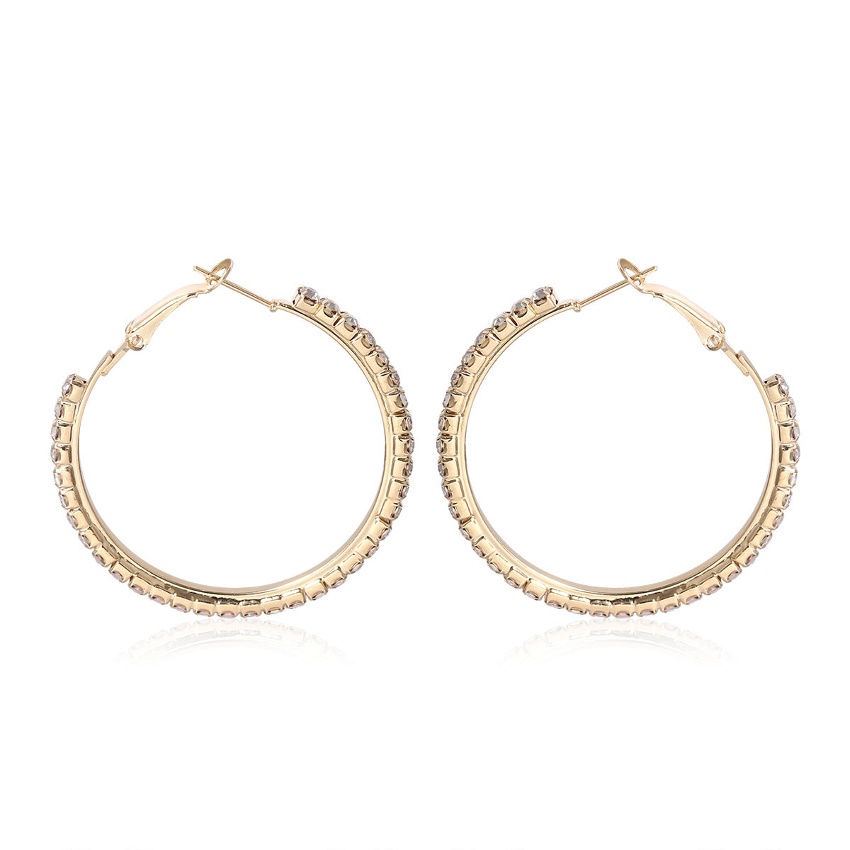 European and American Jewelry Collection: Stylish Zircon Earrings and Diamond Rings