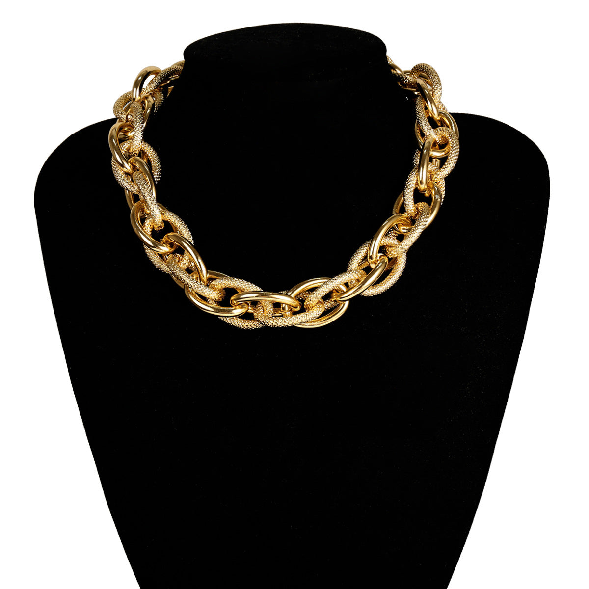 Hammered Mirror Handmade Chain Necklace