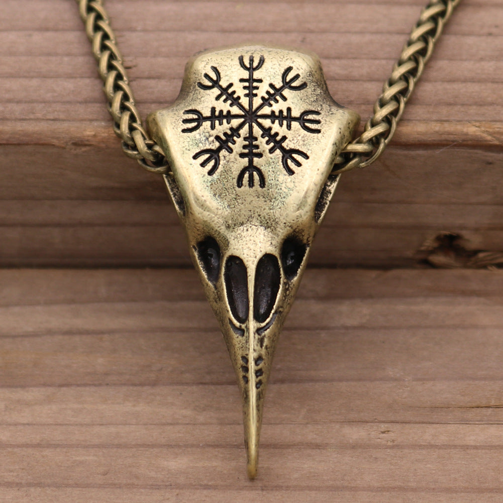 Viking Symbol Hawkbill Pendant Necklace for Men - Norse Legacy Collection
