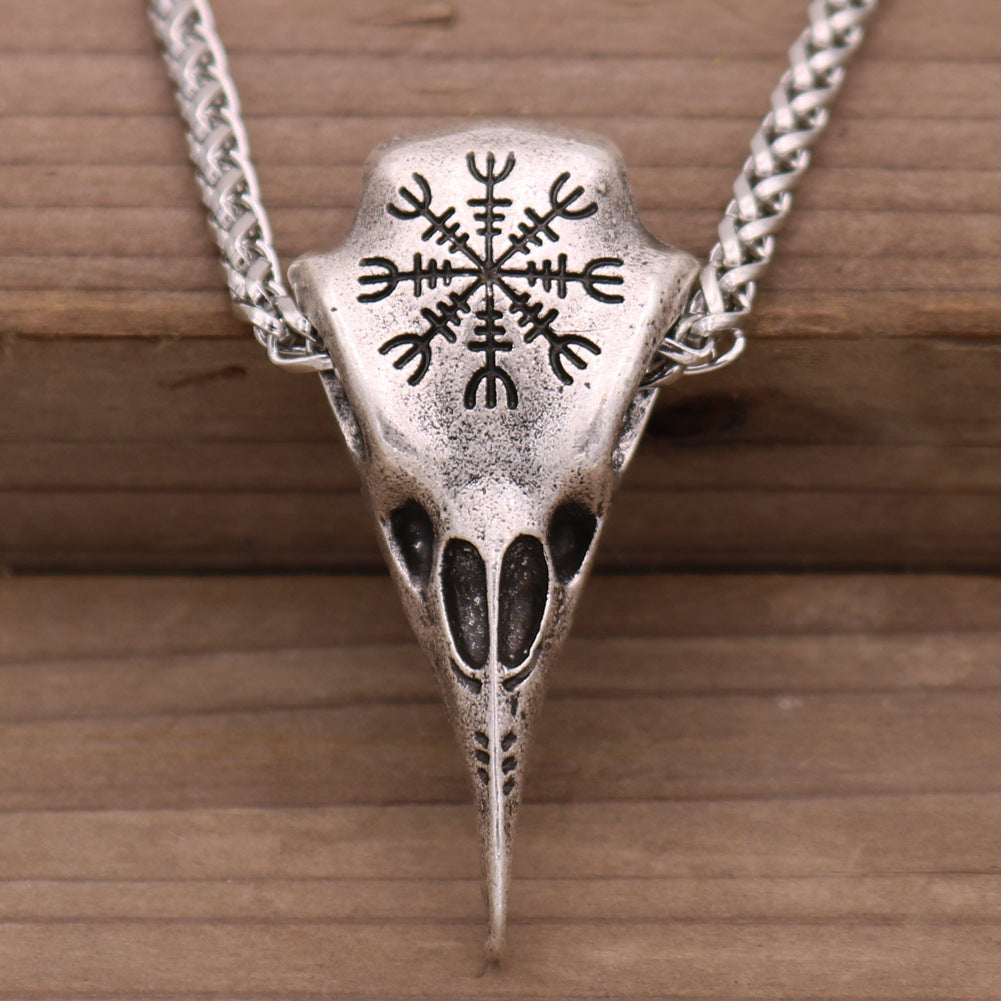 Viking Symbol Hawkbill Pendant Necklace for Men - Norse Legacy Collection