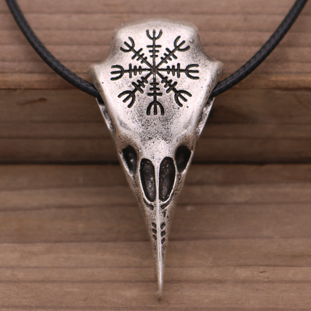 Viking Symbol Hawkbill Pendant Necklace for Men - Norse Legacy Collection