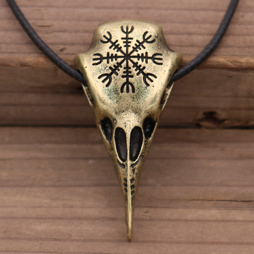 Viking Symbol Hawkbill Pendant Necklace for Men - Norse Legacy Collection