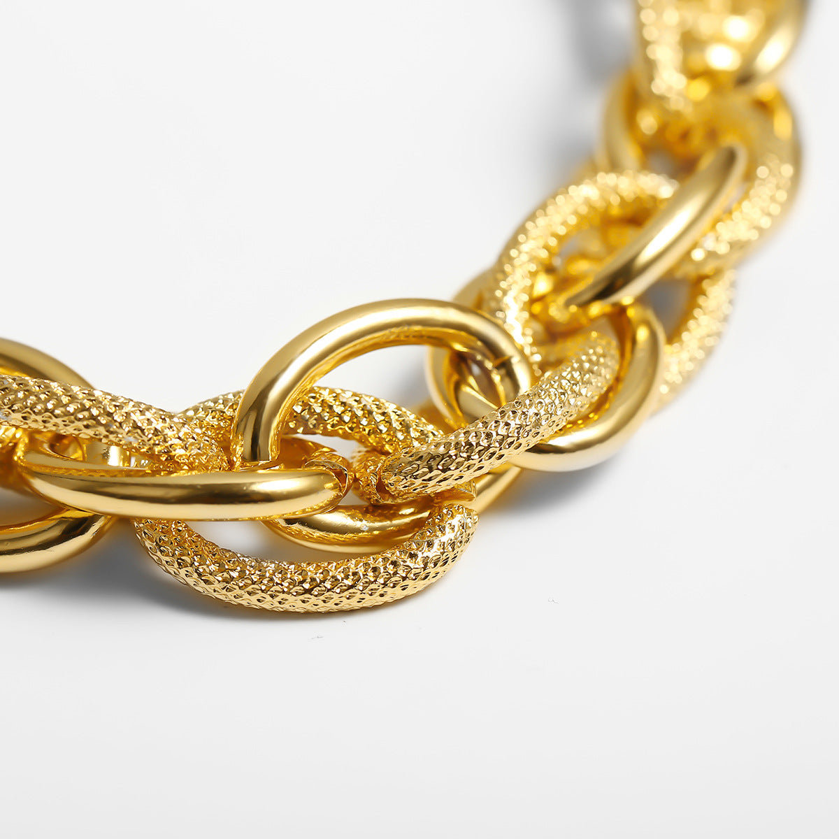 Hammered Mirror Handmade Chain Necklace