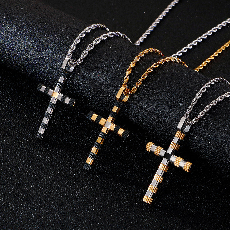 Stainless Steel Cross Pendant for Men - Modern and Timeless Men's Necklace