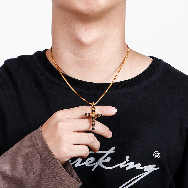 Stainless Steel Cross Pendant for Men - Modern and Timeless Men's Necklace