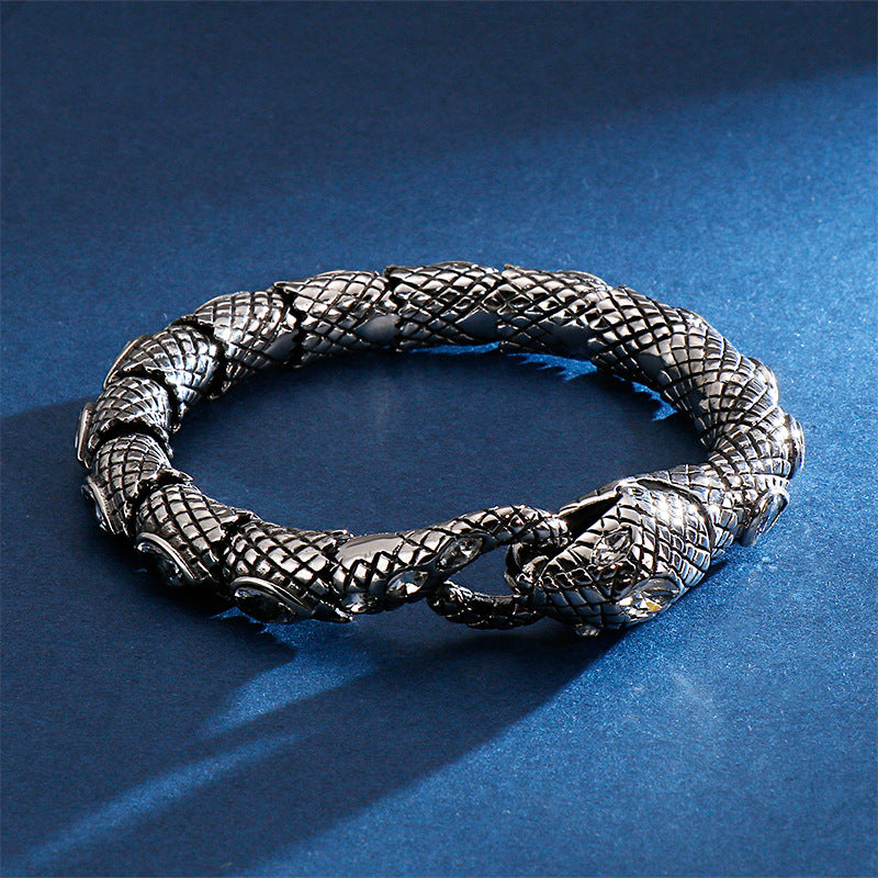 Stainless Steel Snake – Spirit Snake Men's Titanium Steel Bracelet