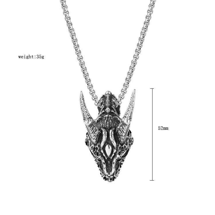 Ram Head Titanium Steel Pendant Necklace