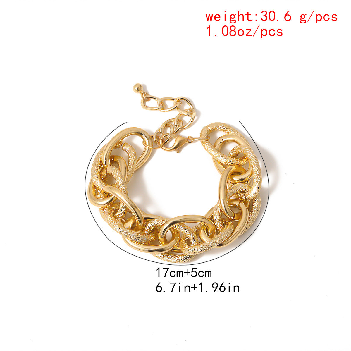 Planderful Vienna Verve Water Ripple Punk Bracelet For Men Handmade Chain Hip Hop Statement