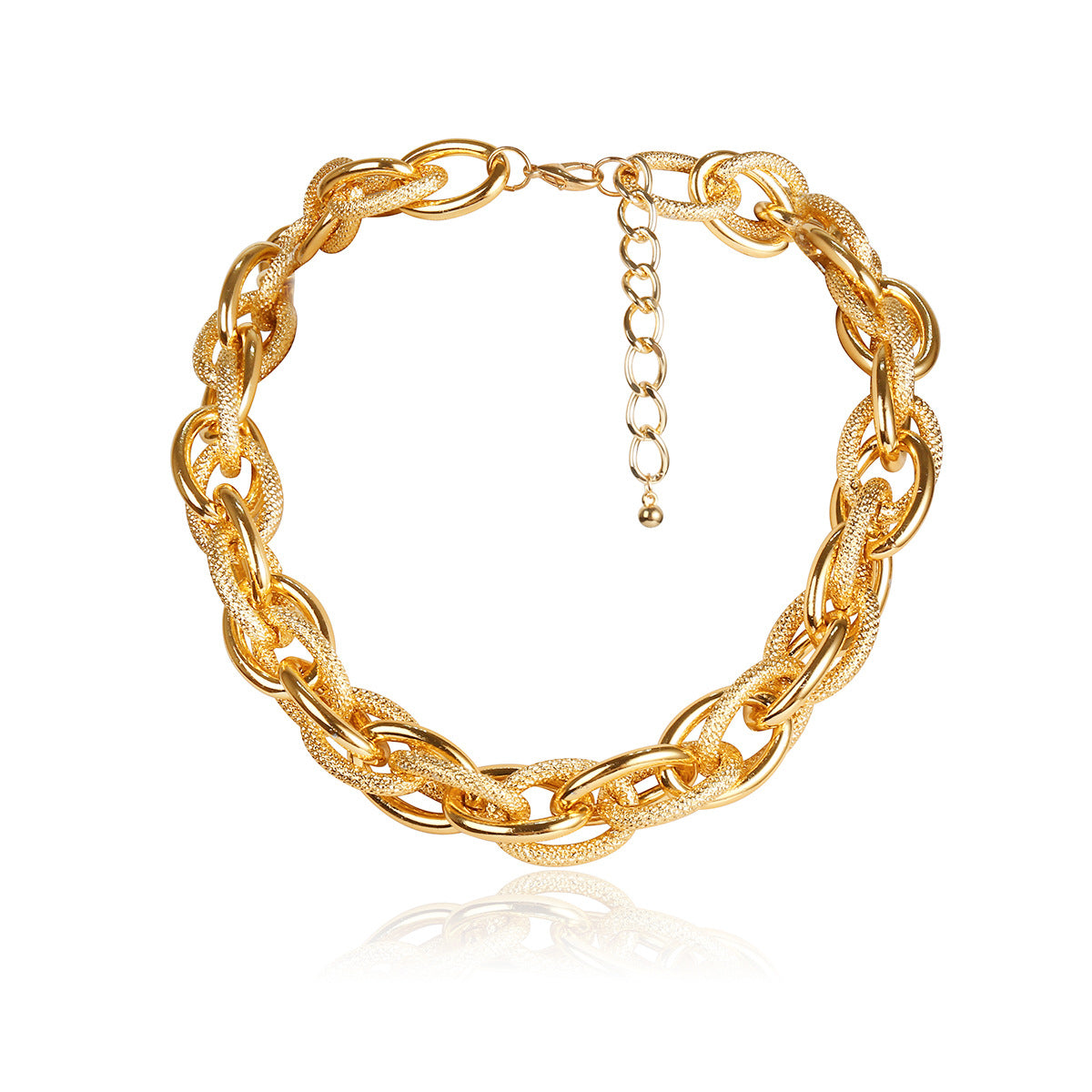 Hammered Mirror Handmade Chain Necklace