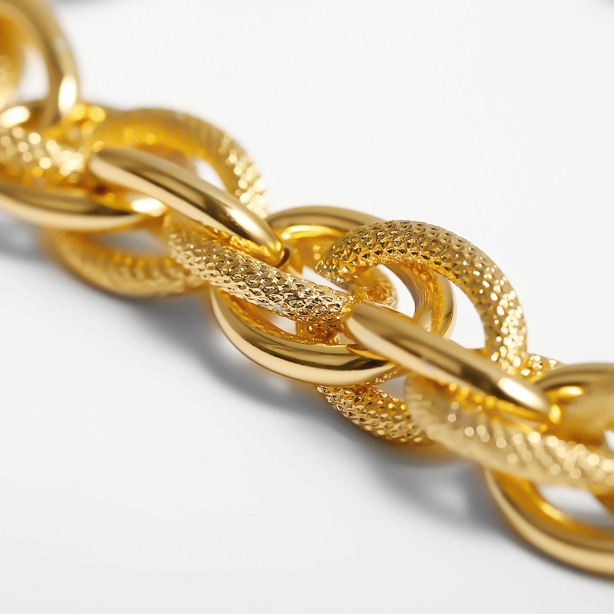 Hammered Mirror Handmade Chain Necklace