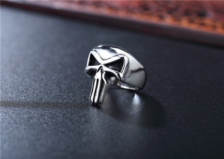 Planderful Skeleton Titanium Steel Ring Unisex Statement Jewelry For Men Women Retro Gothic Style