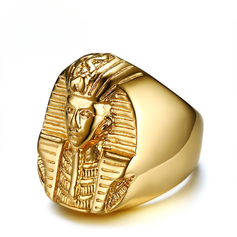 Amazon Trend Jewelry Wholesale 27MM Men's Gold Ring