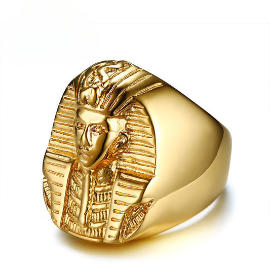 Amazon Trend Jewelry Wholesale 27MM Men's Gold Ring