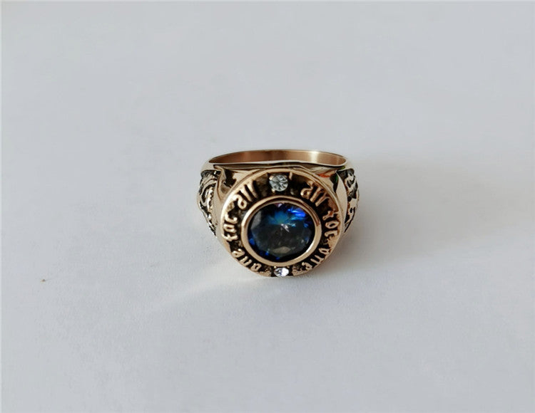 Planderful Titanium Steel Ring With Gemstone Protection For Men Unisex Everyday Genie