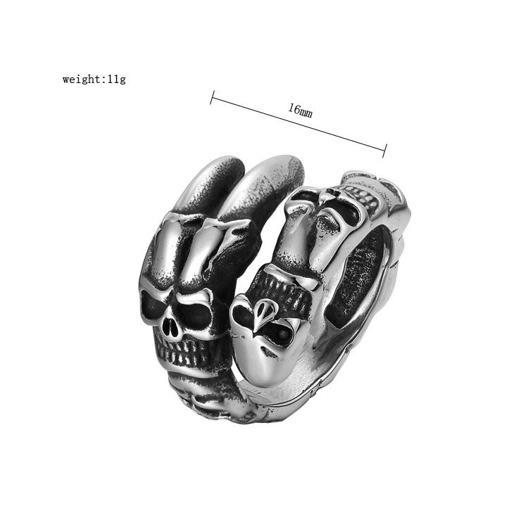 Titanium Steel Vintage-Inspired Ring